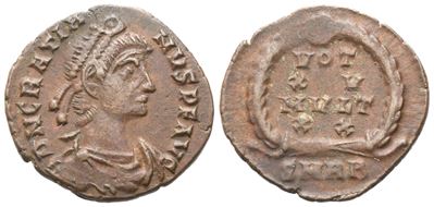 Gratian, Moneta AE3 della Roma Antica (367-383 d.C.)