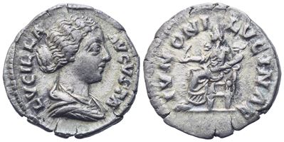 Lucilla Augusta (164-182), Denarius, Rome, 163-164; Ar (2,81 G; 18 MM; 12 H)