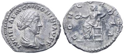 Lucilla Augusta (164-182), Denarius Struck Under Marcus Aurelius And Lucius Verus, Rome, 161-162;...