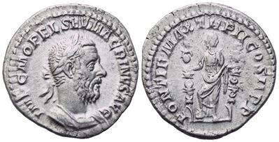 Macrinus (217-218), Denarius, Rome, Early 218; Ar (3,18 G; 19,2 MM; 12 H)