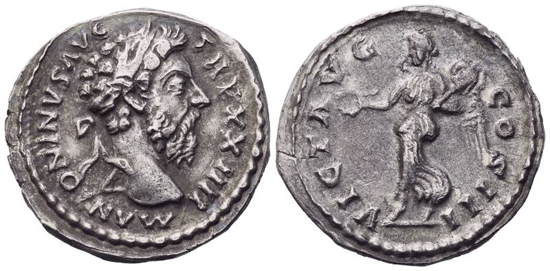 Marcus Aurelius (161-180), Denarius, Rome, 169-170; Ar (3,44 G; 19 MM; 1 H)