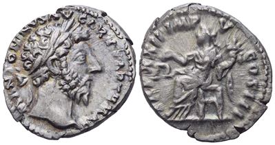 Marcus Aurelius (161-180), Denarius, Rome, 168-169; Ar (3,32 G; 18 MM; 6 H)