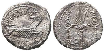 Mark Antony, Denarius, 32-31 Bc; Ar (3,16 G; 16,6 MM; 6 H)