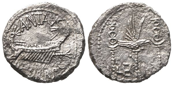 Mark Antony, Denarius, 32-31 BC; AR (3,16 g; 16,6 mm; 6 h)