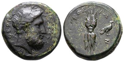 Sicily, Syracuse, C. 344-317 Bc. Æ Hemidrachm (23 MM, 12.40 G).