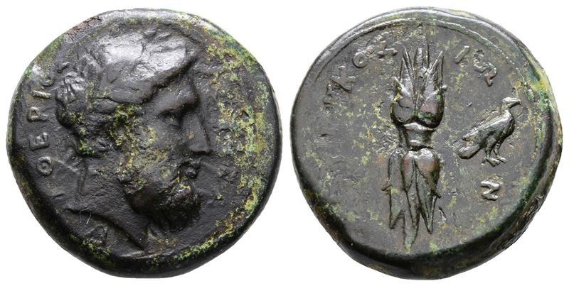 Sicily, Syracuse, C. 344-317 Bc. Æ Hemidrachm (23 MM, 12.40 G).