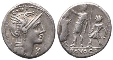 P. Porcius Laeca, Denarius, 110-109 Bc; Ar (3,96 G; 17,5 MM; 6 H)