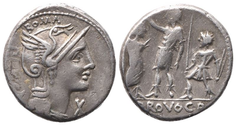 P. Porcius Laeca, Denarius, 110-109 Bc; Ar (3,96 G; 17,5 MM; 6 H)