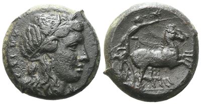 Sicily, Syracuse. Hiketas II (287-278 Bc). Æ (22 MM, 11.28 G).