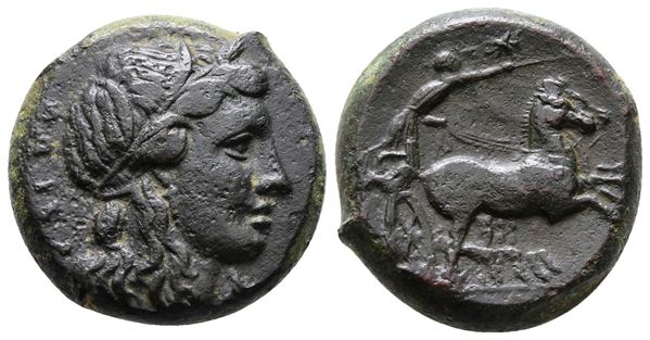 Sicily, Syracuse. Hiketas II (287-278 BC). Æ (22 mm, 11.28 g).