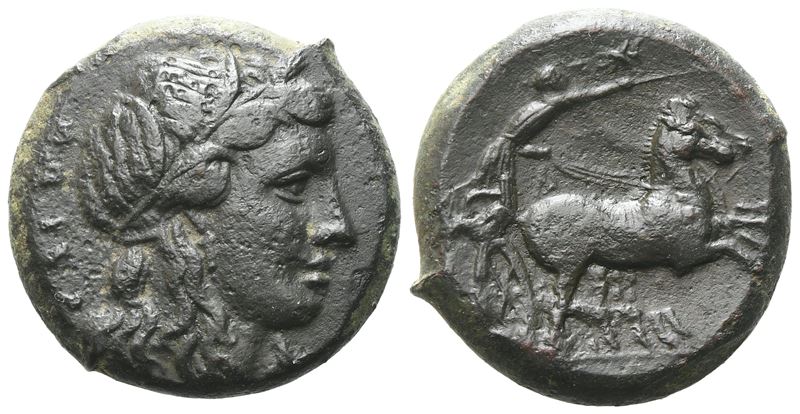 Sicily, Syracuse. Hiketas II (287-278 Bc). Æ (22 MM, 11.28 G).