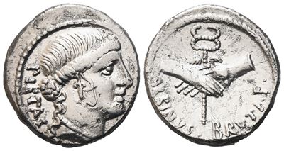 Decimus Iunius Brutus Albinus, Denarius, 48 Bc; Ar (3,64 G; 18,2 MM; 12 H)