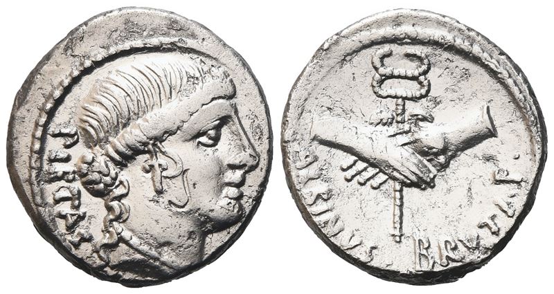 Decimus Iunius Brutus Albinus, Denarius, 48 Bc; Ar (3,64 G; 18,2 MM; 12 H)