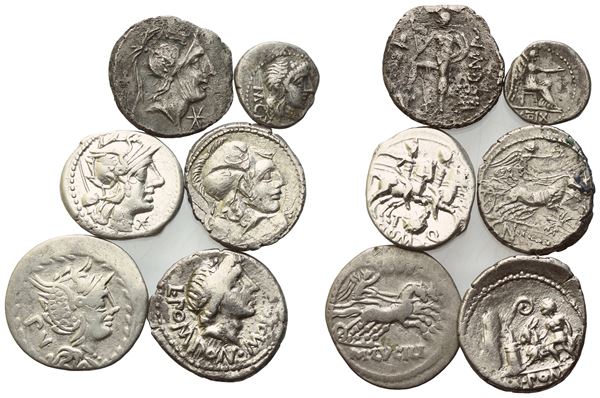  Lot of 6 AR coins to be catalogued. Lot sold as is, no returns.