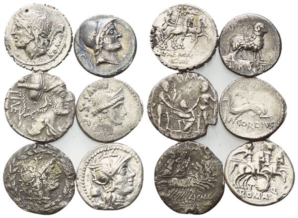  Lot of 6 AR coins to be catalogued. Lot sold as is, no returns.