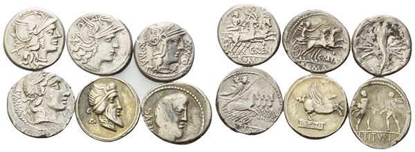  Lot of 6 AR coins to be catalogued. Lot sold as is, no returns.