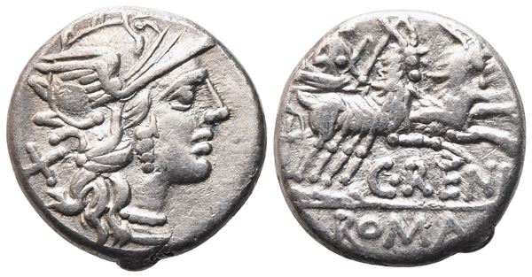 C. Renius, Denarius, Rome, 138 BC; AR (3,71 g; 16,5 mm; 1 h) 