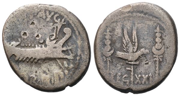 Marcus Antonius, Denarius, 32-31 BC; AR (3,47 g; 17,6 mm; 12 h)