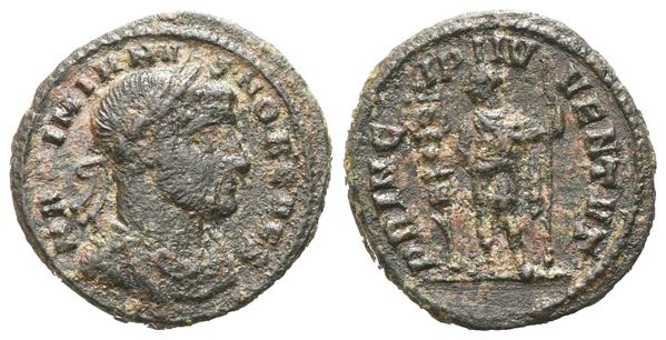 Galerius as Caesar (293–305), Quinarius, Rome, 293-294; Silvered Æ (1,67 g; 14,5 mm; 11 h)