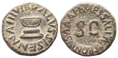 Augustus (27 Bc-14 Ad), Quadrans, Rome, 5 Bc; Æ (3,37 G; 16,6 MM; 12 H)