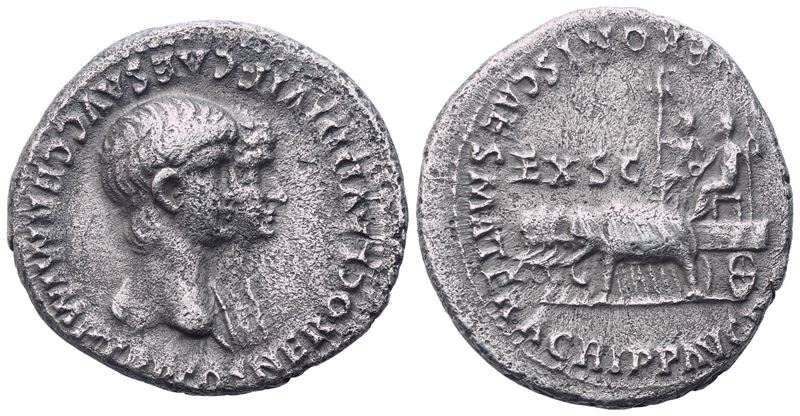 Nero, Denario con Agrippina II (Roma), 54-68 d.C.