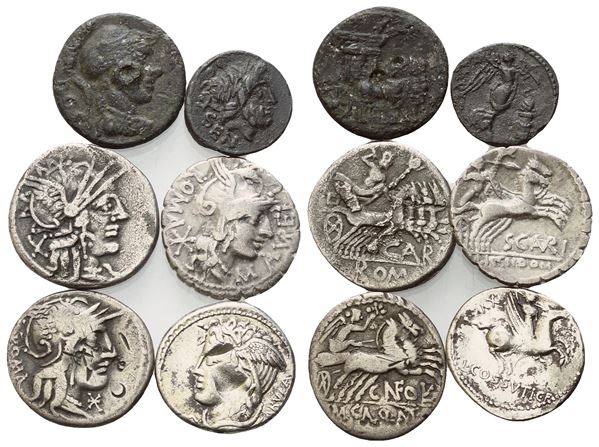  Lot of 6 AR coins to be catalogued. Lot sold as is, no returns.