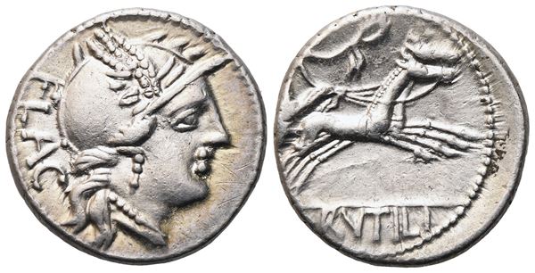 Rutilius Flaccus, Denarius, Rome, 77 BC; AR (3,76 g; 17,6 mm; 4 h)