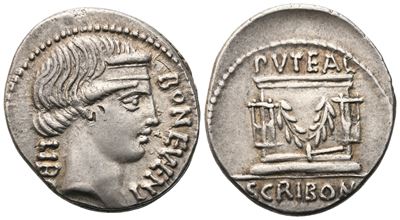 L. Scribonius Libo, Denarius, Rome, 62 Bc; Ar (3,84 G; 19,8 MM; 7 H)