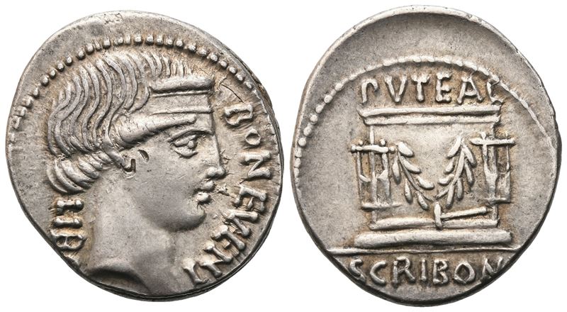 L. Scribonius Libo, Denarius, Rome, 62 Bc; Ar (3,84 G; 19,8 MM; 7 H)