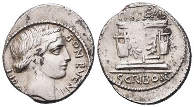 L. Scribonius Libo, Denarius, 62 Bc; Ar (3,82 G; 20,4 MM; 6 H)