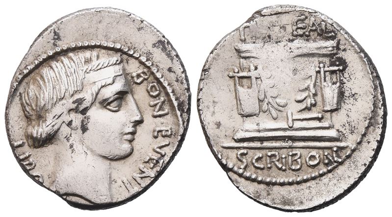 L. Scribonius Libo, Denarius, 62 Bc; Ar (3,82 G; 20,4 MM; 6 H)