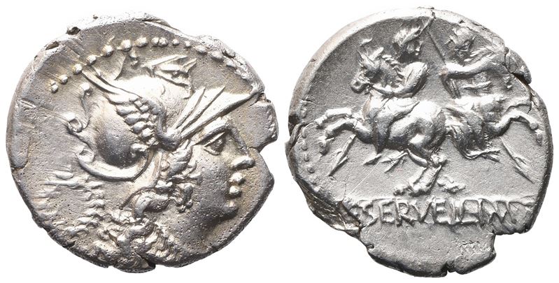 C. Servilius, Denarius, 136 Bc; Ar (3,87 G; 19,7 MM; 4 H)