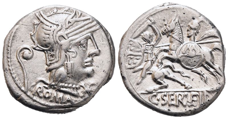 C. Servilius Vatia, Denarius, 127 BC; AR (3,91 g; 18 mm; 4 h)