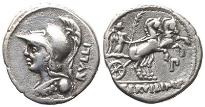 P. Servilius Rullus, Denarius, 100 Bc; Ar (2,14 G; 19,2 MM; 3 H)