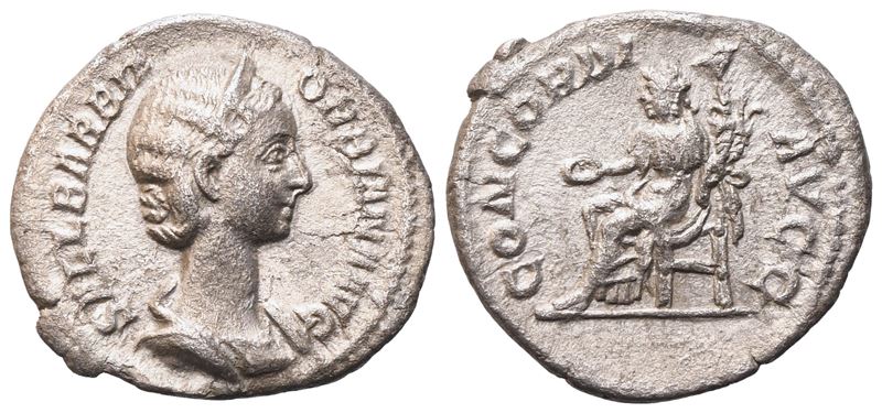 Orbiana Augusta (225-227), Denarius, Rome, 225; Ar (2,44 G; 19 MM; 6 H)