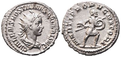 Hostilian As Caesar (250-251) Antoninianus, Rome, 251; Ar (4,43 G; 22,2 MM; 12 H)