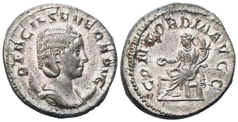 Otacilia Severa Augusta (244-249), Antoninianus Struck Under Philip I, Rome, 247; Ar (4,75 G; 22 ...