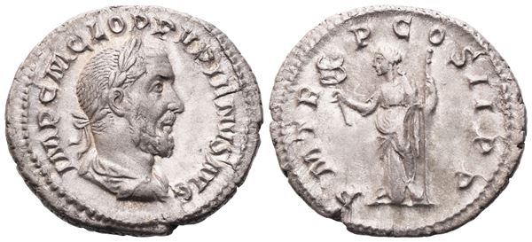 Pupienus (238), Denarius, Rome, c. April – June 238; AR (3,04 g; 19,5 mm; 12 h)