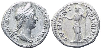 Sabina Augusta (128-136/7), Denarius, Rome, 132; Ar (3,22 G; 17,7 MM; 6 H)