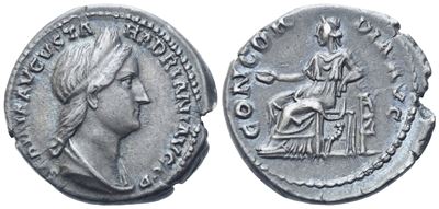 Sabina (128-136/7), Denarius, Rome, 130-133; Ar (3,30 G; 17,6 MM; 6 H)