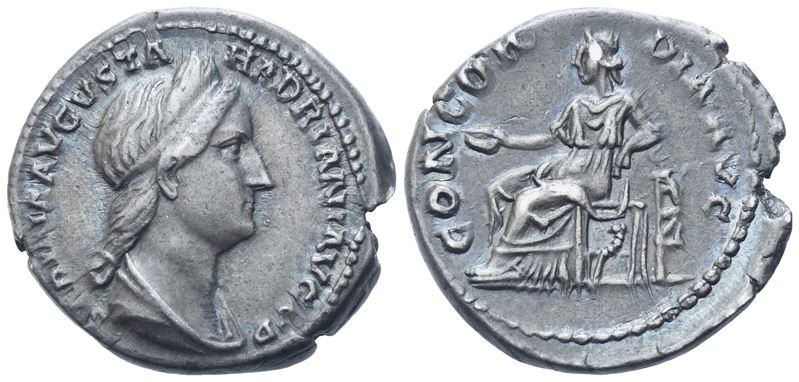 Sabina (128-136/7), Denarius, Rome, 130-133; Ar (3,30 G; 17,6 MM; 6 H)