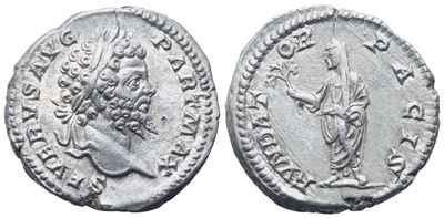 Septimius Severus (193- 211), Denarius, Rome, 200-201; Ar (3,30 G; 17,8 MM; 12 H)