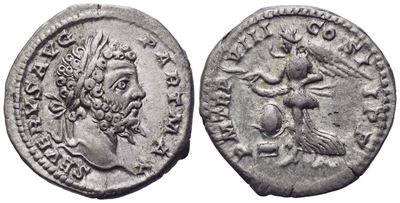 Septimius Severus (193-211), Denarius, Rome, 200; Ar (3,46 G; 18,3 MM; 1 H)