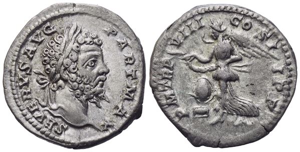 Septimius Severus (193-211), Denarius, Rome, 200; AR (3,46 g; 18,3 mm; 1 h)