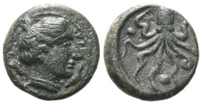Sicily, Syracuse, C. 435-415 Bc. Æ Tetras (15 MM, 3.68 G).