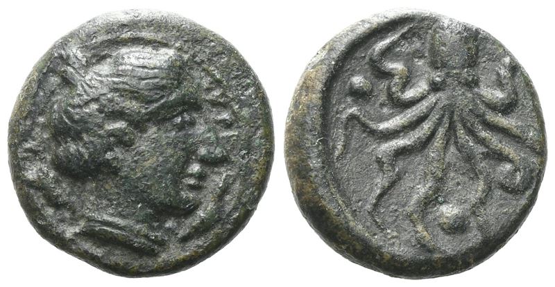 Sicily, Syracuse, C. 435-415 Bc. Æ Tetras (15 MM, 3.68 G).