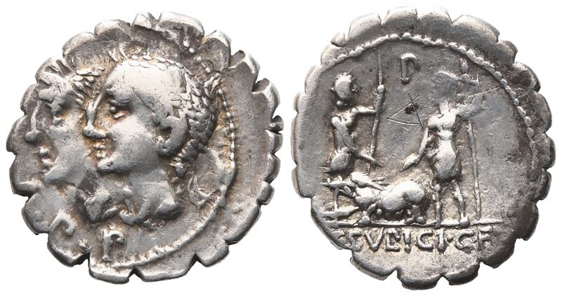 C. Sulpicius Galba, Denarius Serratus, 106 Bc; Ar (3,74 G; 18,6 MM; 10 H)