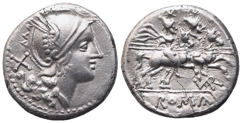 A. Terentius Varro, Denarius, 206-200 Bc; Ar (4 G; 18,2 MM; 7 H)