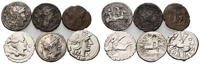 Lot Of 6 Ar And Æ Coins To Be Catalogued. Lot Sold As Is, No Returns.
