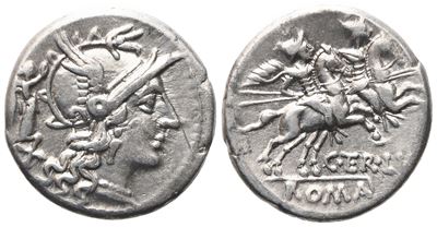 C. Terentius Lucanus, Denarius, 147 Bc; Ar (3,78 G; 18,7 MM; 1 H)